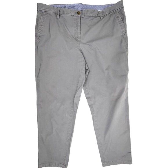 Talbots Relaxed Chino Ankle Pants Gray Cotton Stretch Preppy Weekend Casual 16 - Picture 2 of 14